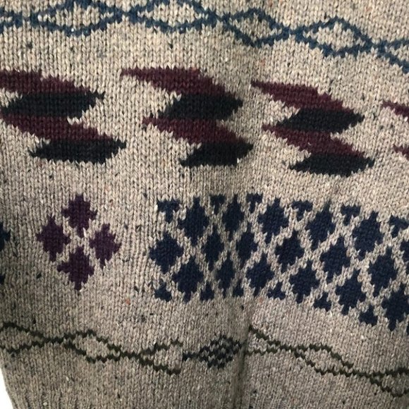 Vintage Boston Traders Wool Funky Geometric Grandpa Sweater - Picture 3 of 6